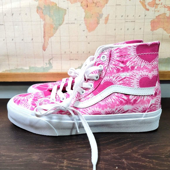 Vans Shoes - BRAND NEW Vans Sk8-Hi Tapered Pink 'Tie Dye Hearts' Pink Women's Size 8.0